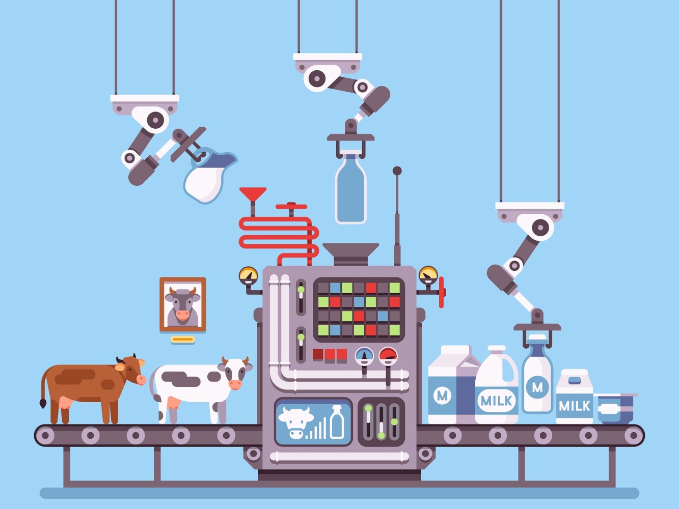 Применение робототехники и автоматизации на производстве молочных продуктов